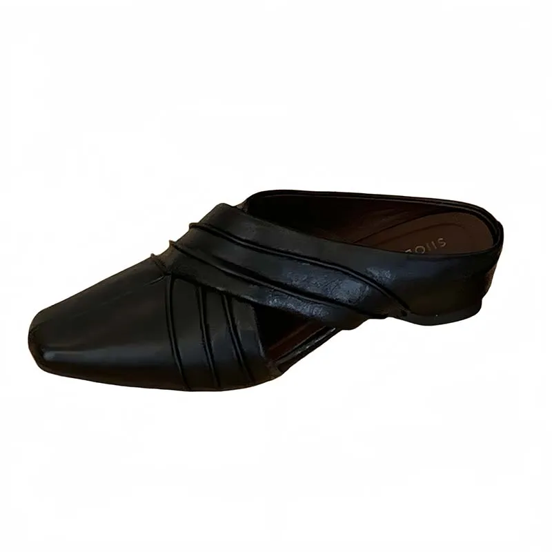 Silver Heels Wedge Shoes Ladies Pumps Black Vintage Muller Slippers Summer Close Toe Low Heels Fashion Woman Lazy Shoes
Silver Heels Wedge Shoes Ladies Pumps Black Vintage Muller Slippers Summer Close Toe Low Heels Fashion Woman Lazy Shoes
