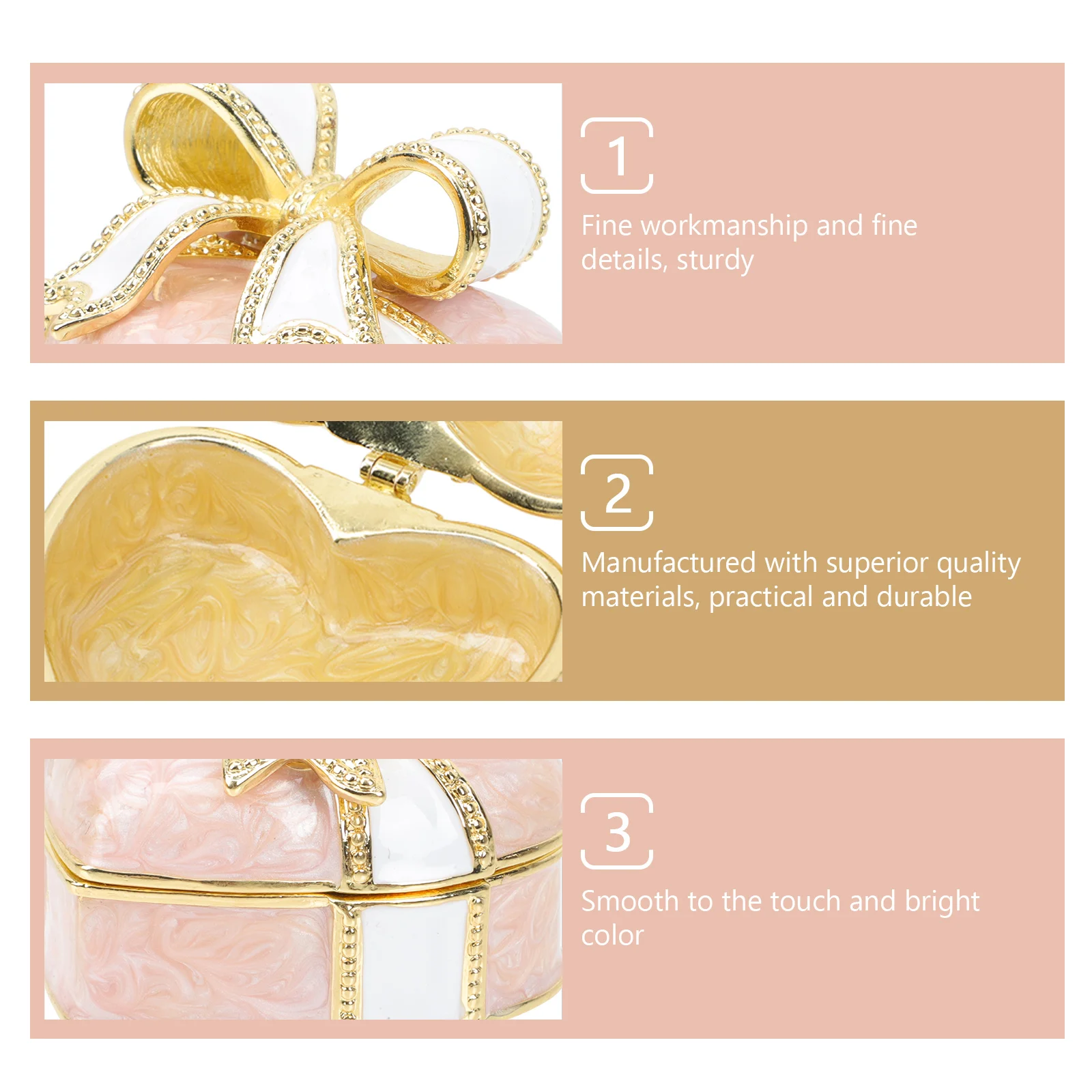 1pcs Heart Shaped Jewelry Box Storage Case For Rings Necklaces Earrings Alloy Organizer Container Travel Portable Gift Set
1pcs Heart Shaped Jewelry Box Storage Case For Rings Necklaces Earrings Alloy Organizer Container Travel Portable Gift Set
