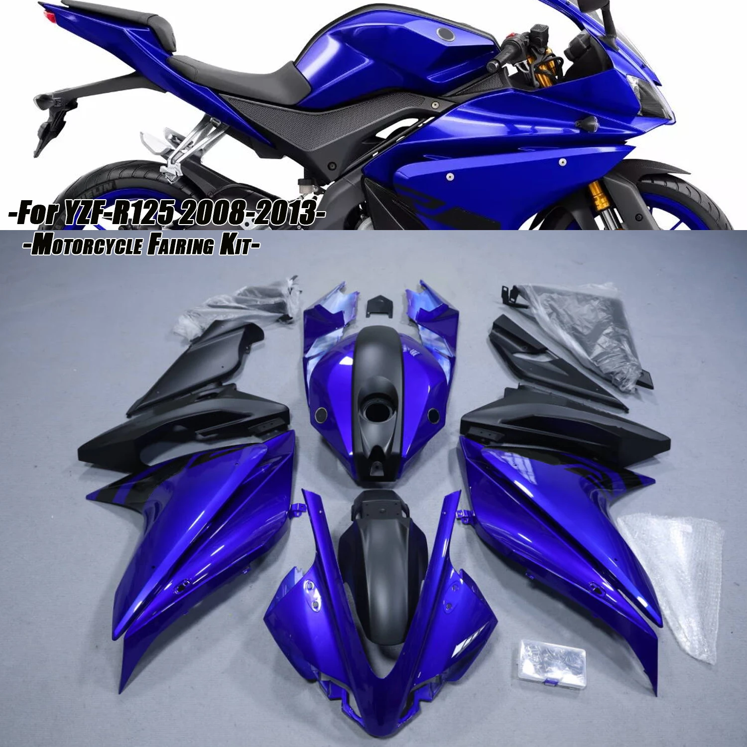 Fit for Yamaha Yzf R125 Yzf-R125 2008-2013 New Abs Motorcycle Plastics Fairing Kit Injection Mold Bodywork Panel Kit Black Blue
Fit for Yamaha Yzf R125 Yzf-R125 2008-2013 New Abs Motorcycle Plastics Fairing Kit Injection Mold Bodywork Panel Kit Black Blue