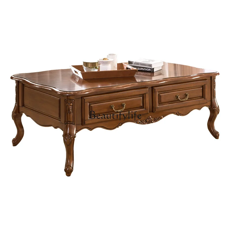 American Style Solid Wood Coffee Table Nordic Living Room Home European Style Light Luxury Tea Table
American Style Solid Wood Coffee Table Nordic Living Room Home European Style Light Luxury Tea Table