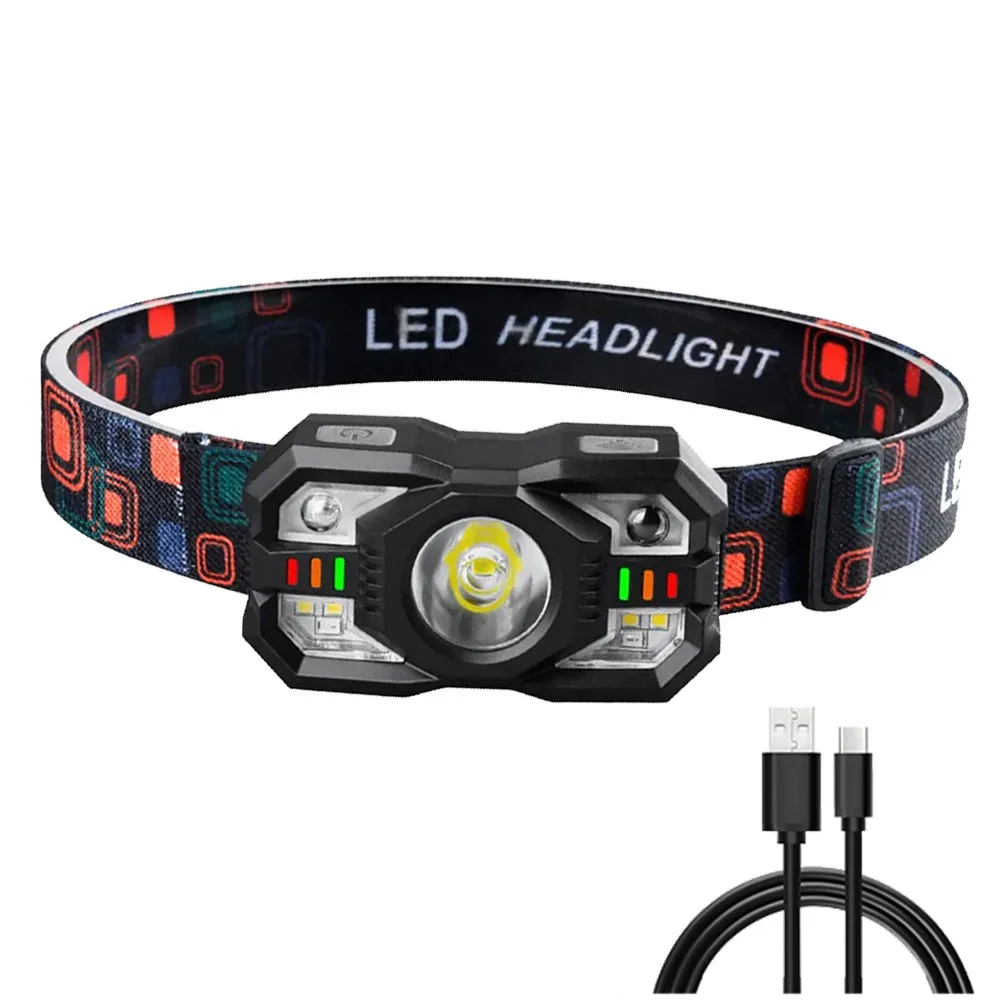 New LED Light IR Motion Sensor Head Lamp Waterproof Rechargeable Rechargeable Headlight Induction LED Headlamp Camping
New LED Light IR Motion Sensor Head Lamp Waterproof Rechargeable Rechargeable Headlight Induction LED Headlamp Camping