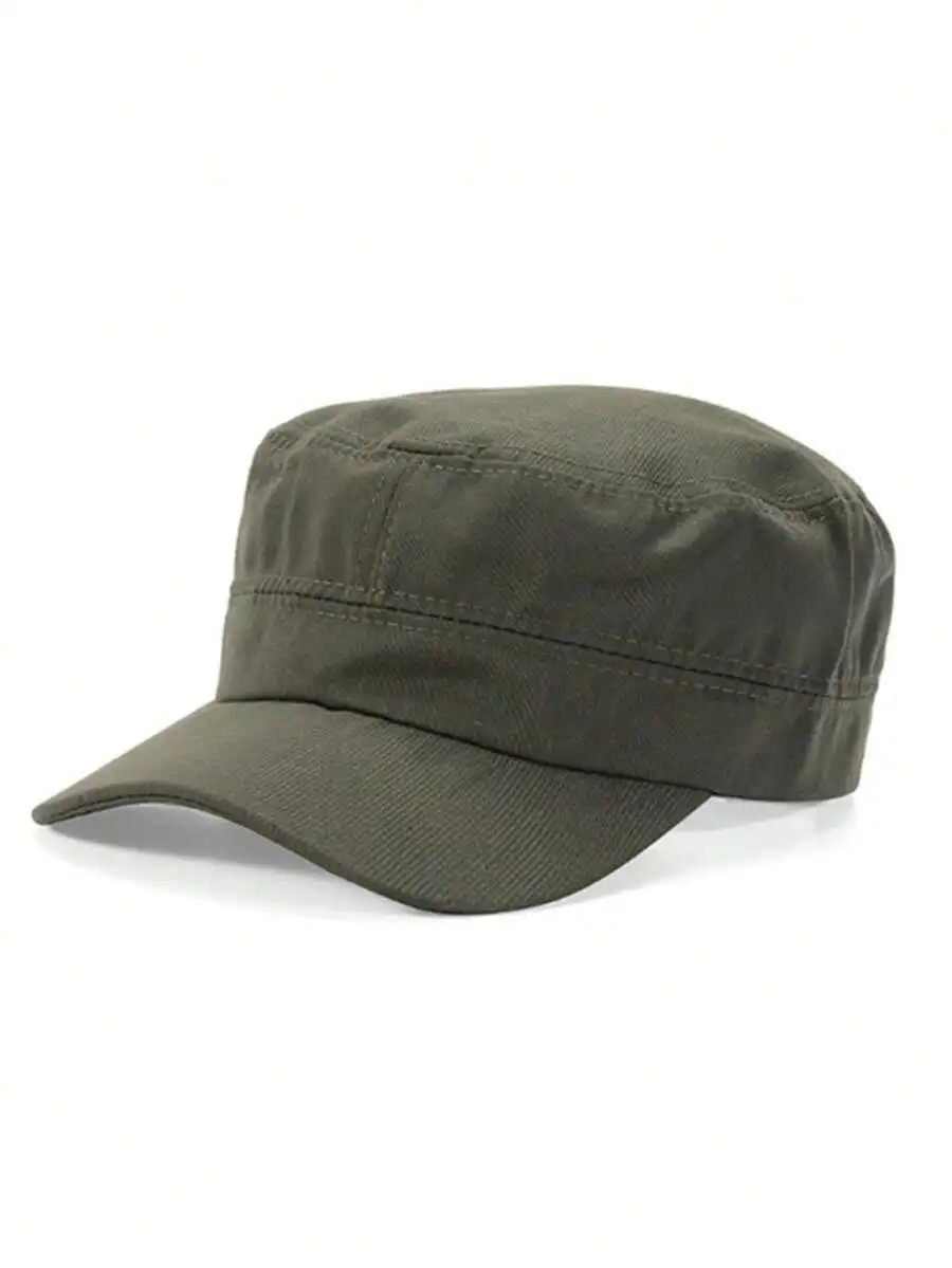 Mens Solid Green Flat Top Cap Sun Protection Casual Baseball Hat
Mens Solid Green Flat Top Cap Sun Protection Casual Baseball Hat