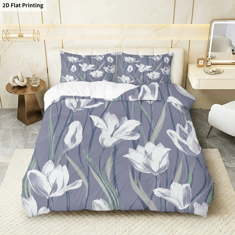 3PCS Duvet Cover, 1 Duvet + 2 Pillowcases(without Filler), Tulip Plant Floral Minimalist Theme, Elegant Design
3PCS Duvet Cover, 1 Duvet + 2 Pillowcases(without Filler), Tulip Plant Floral Minimalist Theme, Elegant Design