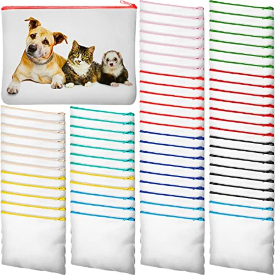 70 Pieces Sublimation Blank Canvas Makeup Bags Bulk Blank DIY Heat Transfer Cosmetic Makeup Bags Canvas Pen Case Pencil Bags Su
70 Pieces Sublimation Blank Canvas Makeup Bags Bulk Blank DIY Heat Transfer Cosmetic Makeup Bags Canvas Pen Case Pencil Bags Su