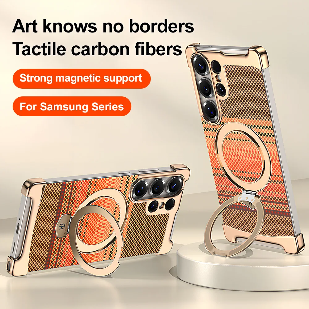 Для Samsung S26 Ultra S25 Ultra S24 текстура углеродного волокна безрамная магнитная подставка чехол для телефона с защитой от отпечатков пальцев рассеивание тепла
Для Samsung S26 Ultra S25 Ultra S24 текстура углеродного волокна безрамная магнитная подставка чехол для телефона с защитой от отпечатков пальцев рассеивание тепла