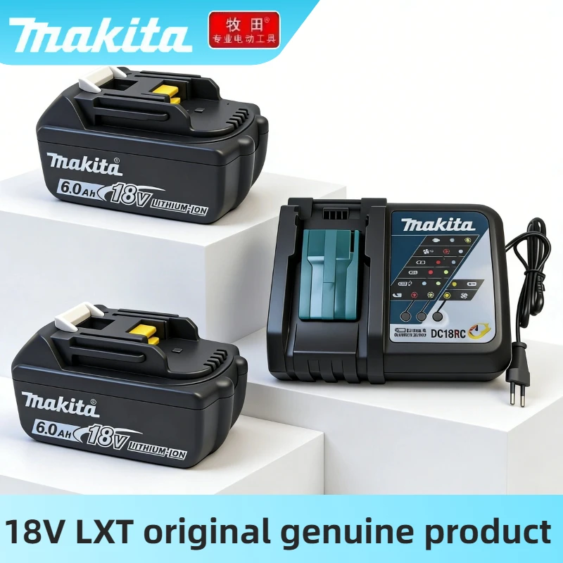 100% Original 18V 6Ah Makita Battery, BL1860 BL1850 BL1840 BL1830 LXT Li-ion Cell, Genuine Power Tool Battery with Charger
100% Original 18V 6Ah Makita Battery, BL1860 BL1850 BL1840 BL1830 LXT Li-ion Cell, Genuine Power Tool Battery with Charger