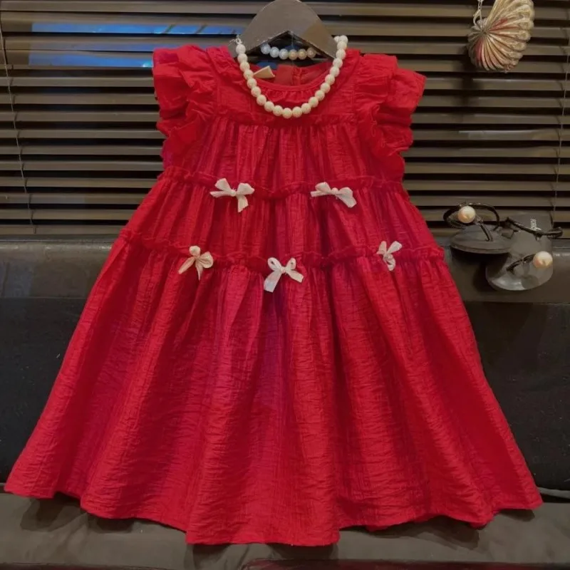 TOY-Girls' Bowknot Flutter Sleeve Dress2025Summer New Little Girl Casual Beach Vacation Ruffle Tank Dress
TOY-Girls' Bowknot Flutter Sleeve Dress2025Summer New Little Girl Casual Beach Vacation Ruffle Tank Dress