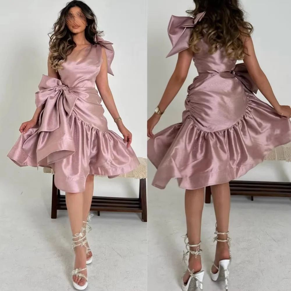 Mermaid Bow Evening Dress Charming Customized Exquisite One Shoulder Prom Dress Backless Ruched Party Gown вечернее плать
Mermaid Bow Evening Dress Charming Customized Exquisite One Shoulder Prom Dress Backless Ruched Party Gown вечернее плать