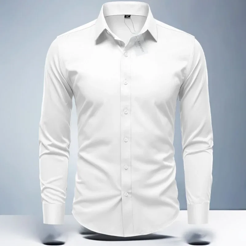 White shirt men's long sleeved Korean style trendy cool dark gray shirt business formal slim fit black inch shirt
White shirt men's long sleeved Korean style trendy cool dark gray shirt business formal slim fit black inch shirt