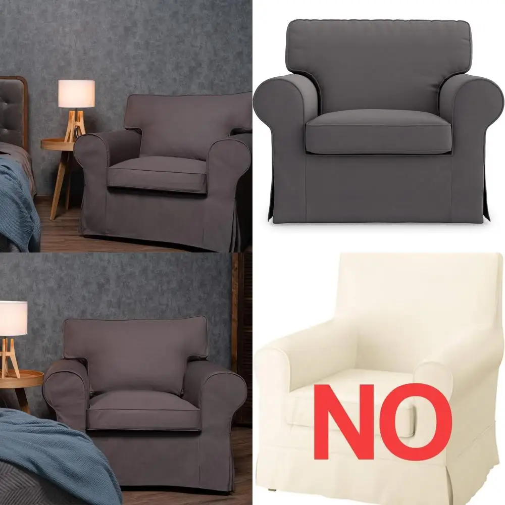 Cotton Ektorp Chair Slipcover - Dark Grey for IKEA Armchair, Not for Uppland Sofa Series
Cotton Ektorp Chair Slipcover - Dark Grey for IKEA Armchair, Not for Uppland Sofa Series
