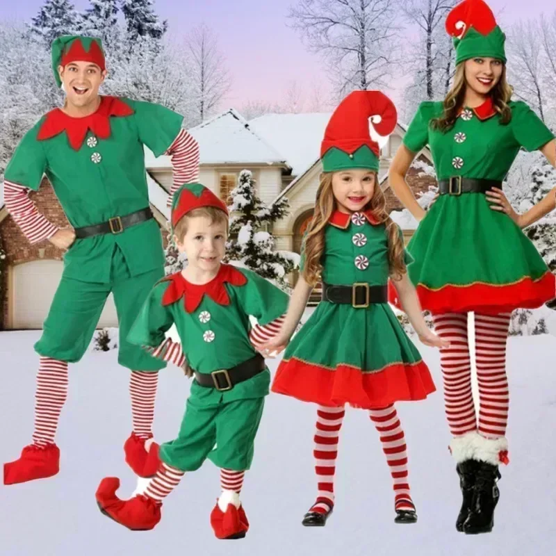 Christmas Elf Outfits Cosplay Costume Parent-Child Elf Dress Up Toddler Xmas Santa Costume Carnival Party School Performance
Christmas Elf Outfits Cosplay Costume Parent-Child Elf Dress Up Toddler Xmas Santa Costume Carnival Party School Performance