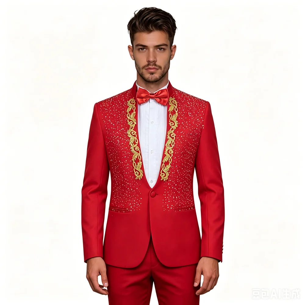 Flashing Crystals Diamond Suits Jacket For Wedding Suit Tailor Applique Blazer Dinner Suit Stage Performance Host Formal
Flashing Crystals Diamond Suits Jacket For Wedding Suit Tailor Applique Blazer Dinner Suit Stage Performance Host Formal