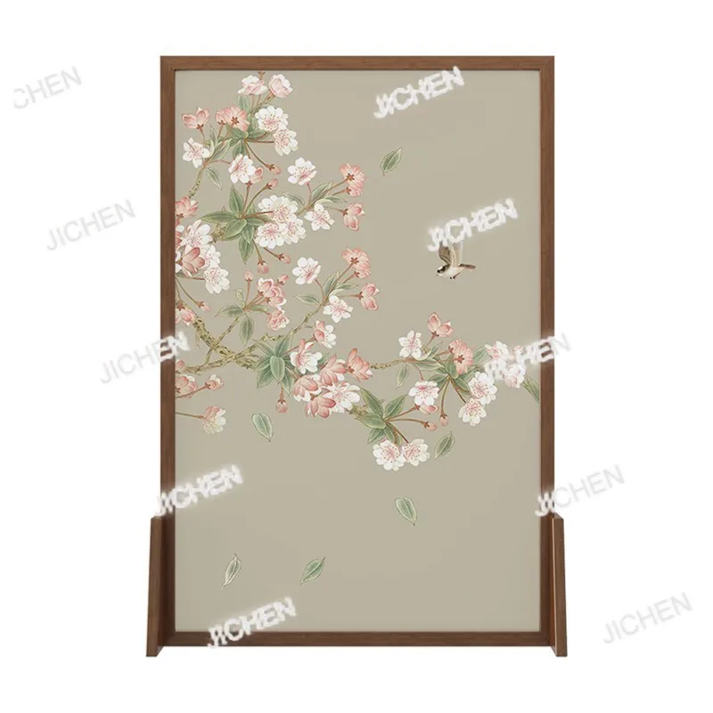 Solid wood screen partition living room new Chinese style entrance door blocking office tea room seat screen custom decoration
Solid wood screen partition living room new Chinese style entrance door blocking office tea room seat screen custom decoration