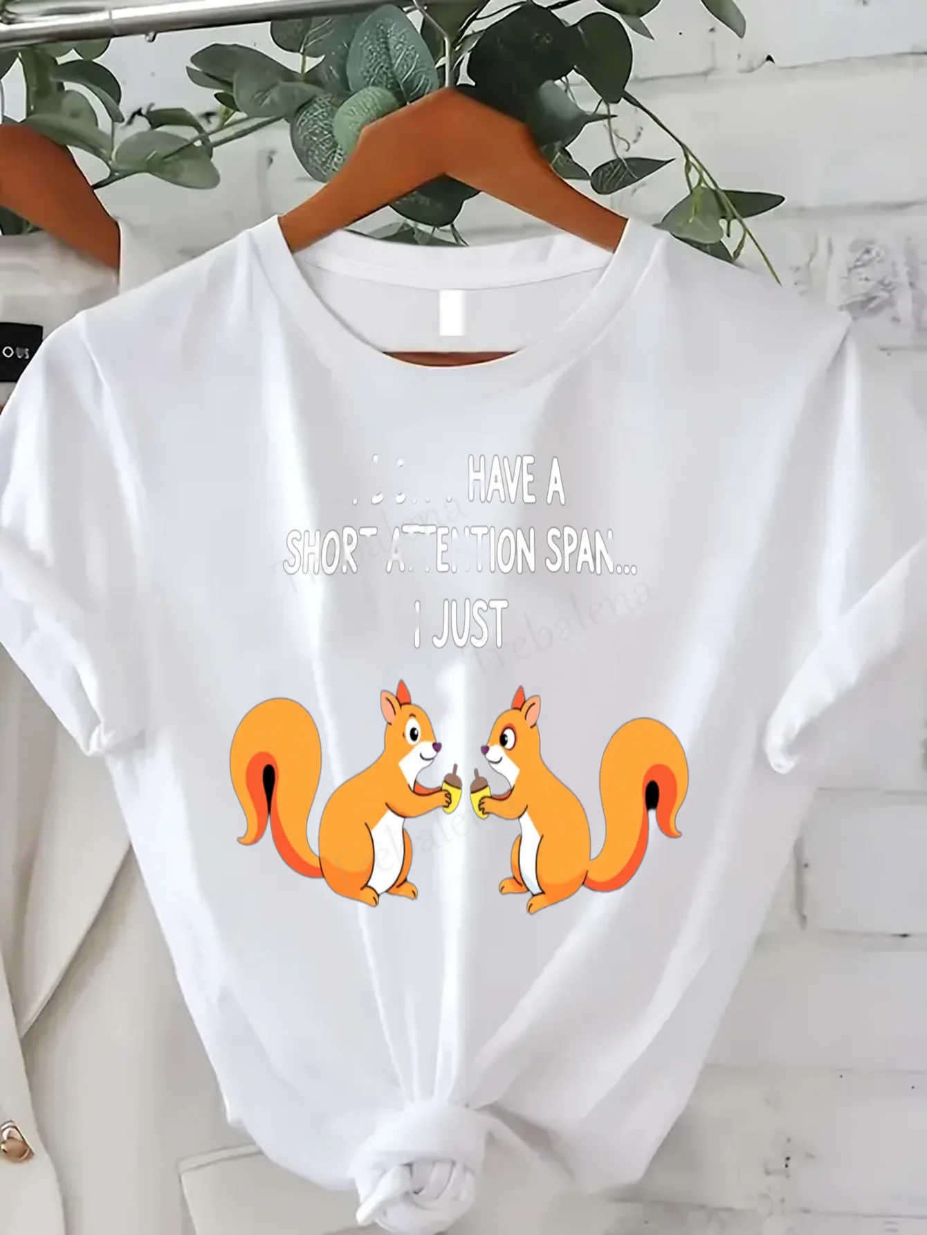 Women T-shirt Cute Squirrel T-Shirt for Women, Short Attention Span Humor, Casual Summer Top
Women T-shirt Cute Squirrel T-Shirt for Women, Short Attention Span Humor, Casual Summer Top