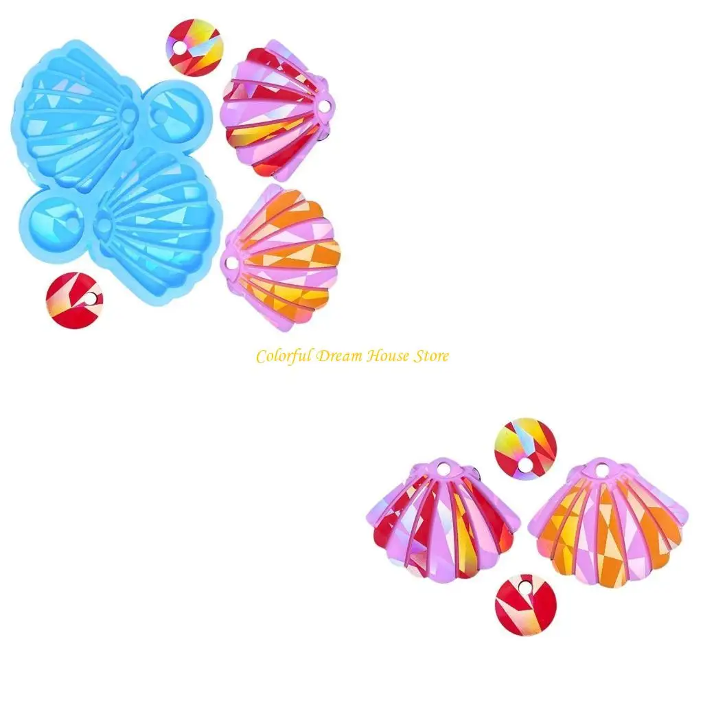 Silicone Earrings Mold Epoxy Resin Mould Seashells Earring Hooks Casting Tool for DIY Ear Drop Pendant Charm
Silicone Earrings Mold Epoxy Resin Mould Seashells Earring Hooks Casting Tool for DIY Ear Drop Pendant Charm