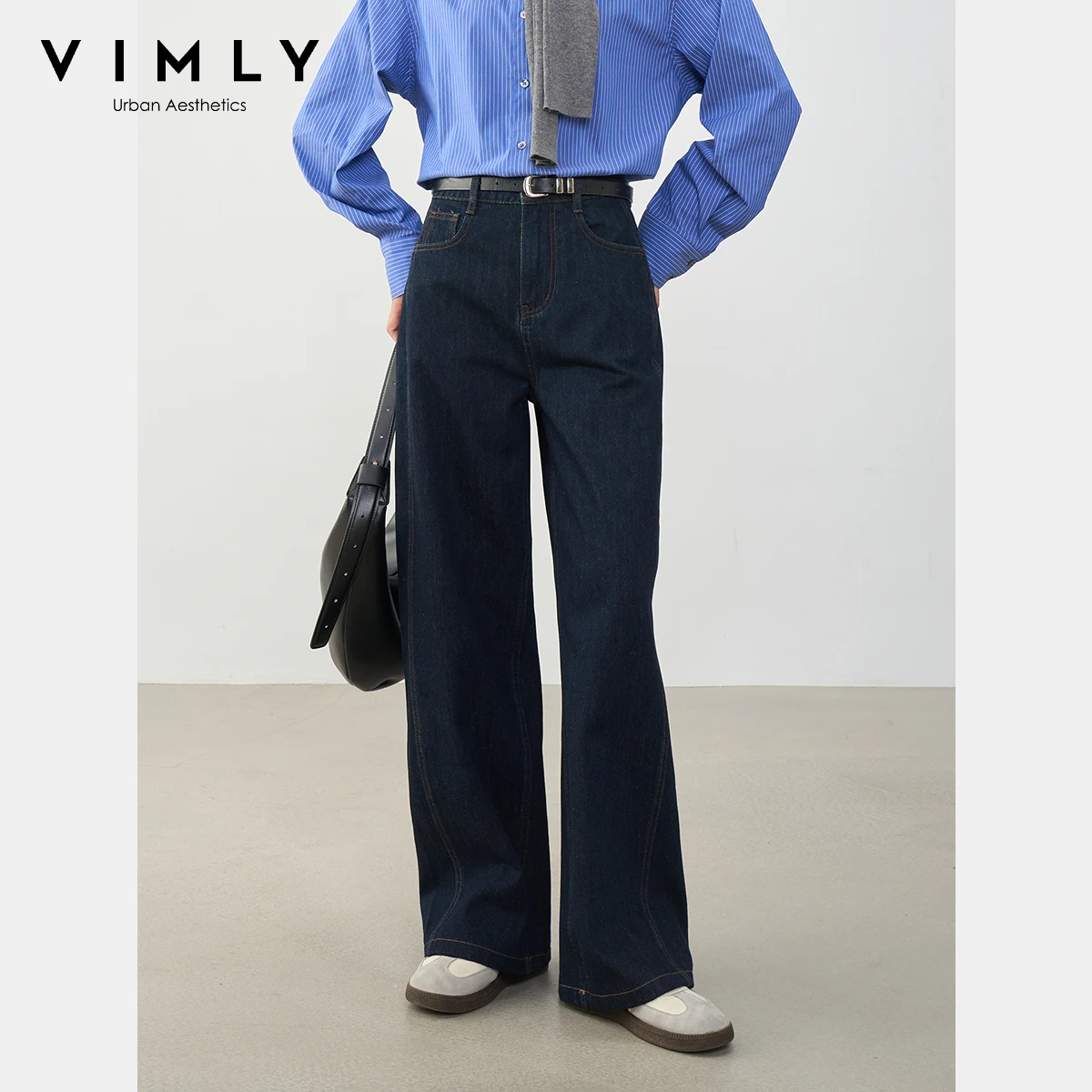 VIMLY Navy Blue Denim Woman Pants Autumn 2025 New Vintage Clothing Pockets Mid-waist Loose Female Trousers Women Clothes 75125
VIMLY Navy Blue Denim Woman Pants Autumn 2025 New Vintage Clothing Pockets Mid-waist Loose Female Trousers Women Clothes 75125