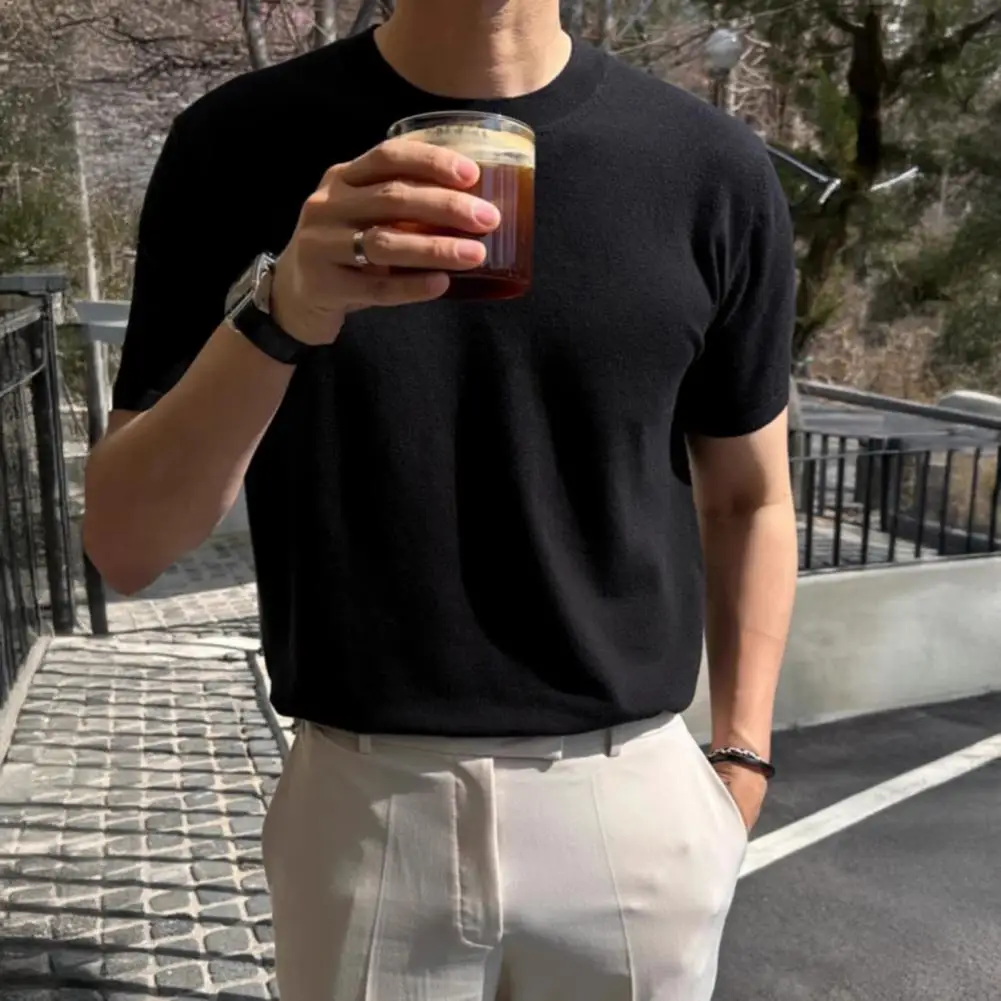 Men Solid Color T-shirt Men's Summer Crew Neck T-shirt Lightweight Breathable Tee Slim Fit Solid Color Short Sleeve for Business
Men Solid Color T-shirt Men's Summer Crew Neck T-shirt Lightweight Breathable Tee Slim Fit Solid Color Short Sleeve for Business
