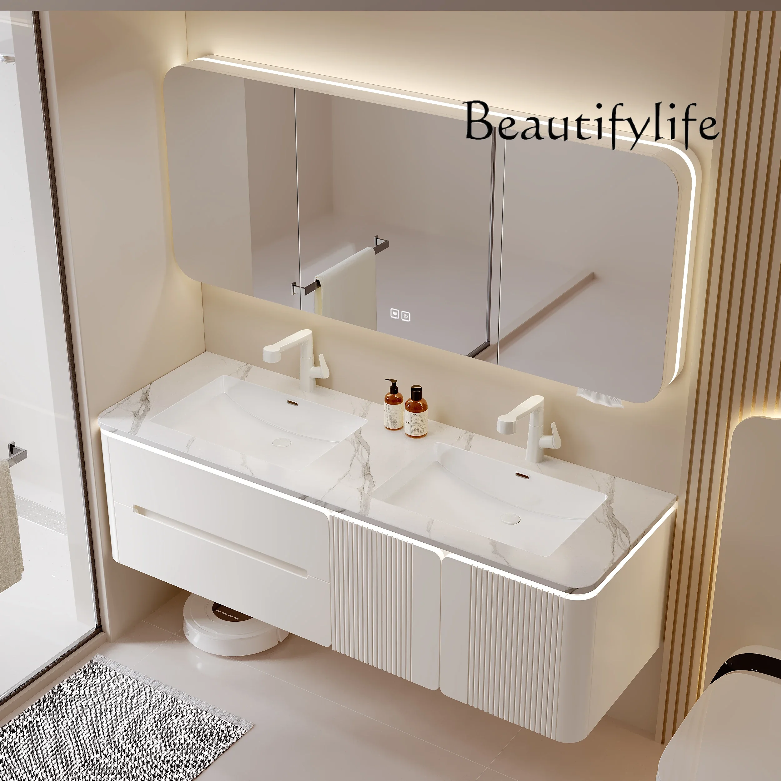 Bathroom Cabinet Slate Hot Bending Integrated Toilet Seamless Ceramic Double Basin Combination Oak Wash Table
Bathroom Cabinet Slate Hot Bending Integrated Toilet Seamless Ceramic Double Basin Combination Oak Wash Table