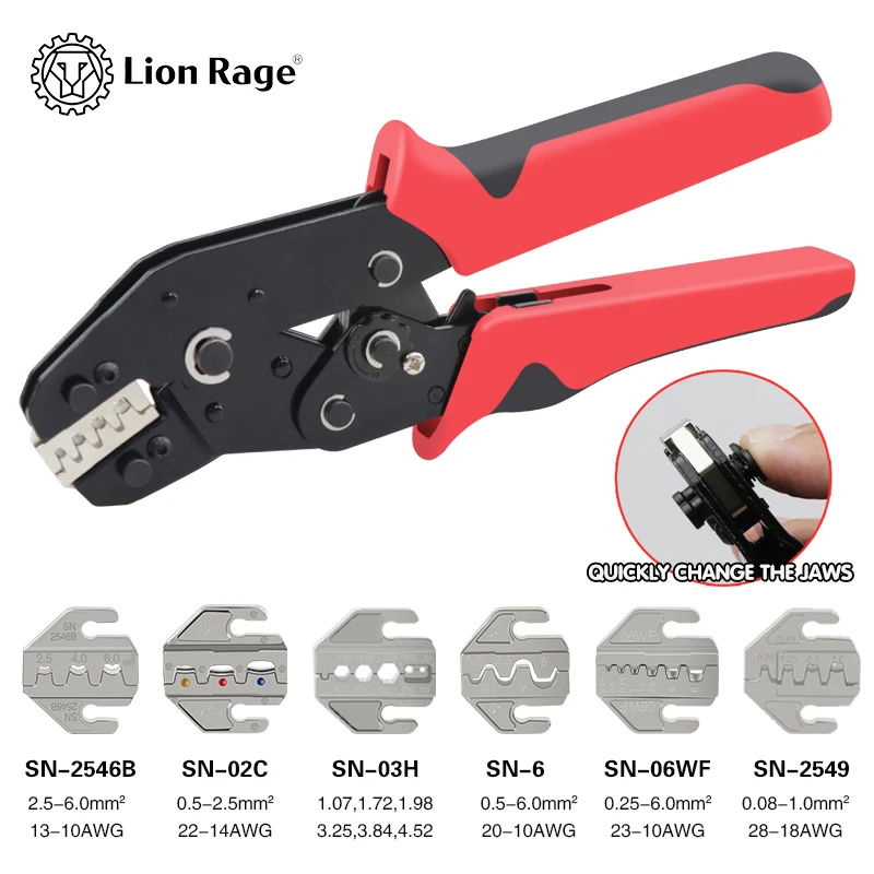 Crimping Pliers SN-58B quick jaws replacement for tab 2.8 4.8 6.3/tube/Photovoltaic/insuated Terminals Electrical Clamp Tools
Crimping Pliers SN-58B quick jaws replacement for tab 2.8 4.8 6.3/tube/Photovoltaic/insuated Terminals Electrical Clamp Tools