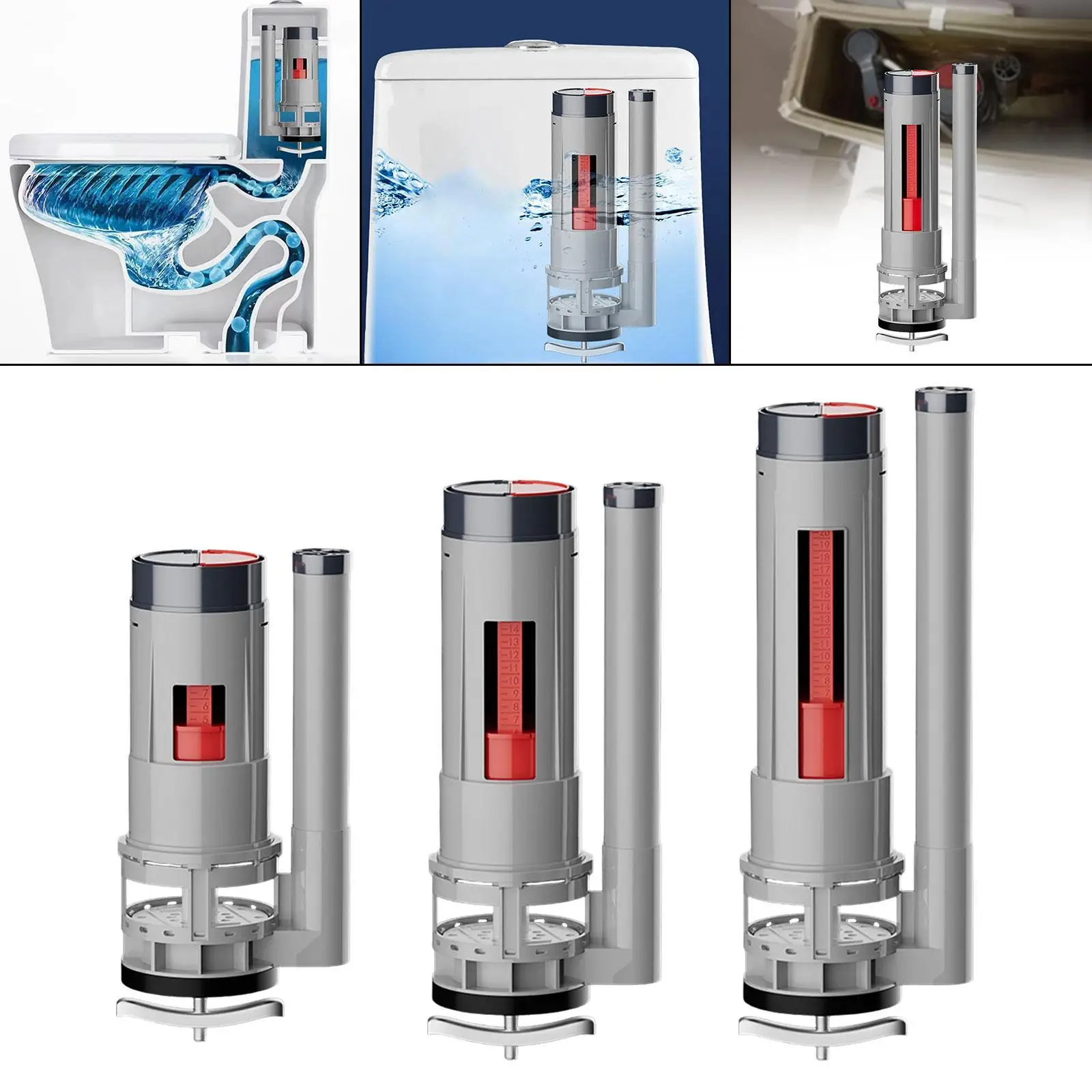 Universal Toilet Flush Valve Water Saving Attachment Bathroom Cistern Repair Kit for Toilet Suite
Universal Toilet Flush Valve Water Saving Attachment Bathroom Cistern Repair Kit for Toilet Suite