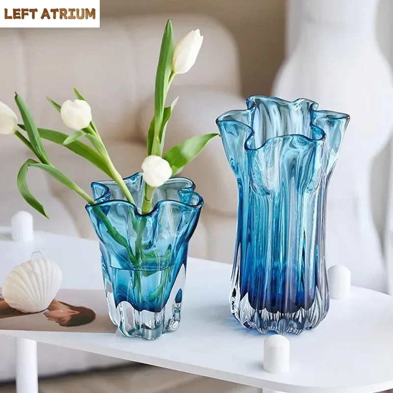 Transparent Blue Hydroponic Glass Vase Flower Pots Desk Decoration Flowers Arrangement Modern Floral Vases Room Aesthetic Decor
Transparent Blue Hydroponic Glass Vase Flower Pots Desk Decoration Flowers Arrangement Modern Floral Vases Room Aesthetic Decor