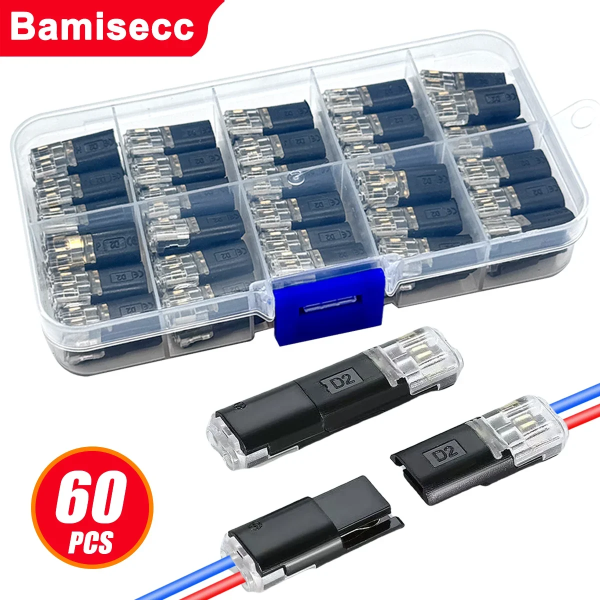 20/40pcs Quick Connect D2 Double Pin Terminal 22-18AWG Wire PVC Insulated for 300V DIY Home Appliance
20/40pcs Quick Connect D2 Double Pin Terminal 22-18AWG Wire PVC Insulated for 300V DIY Home Appliance