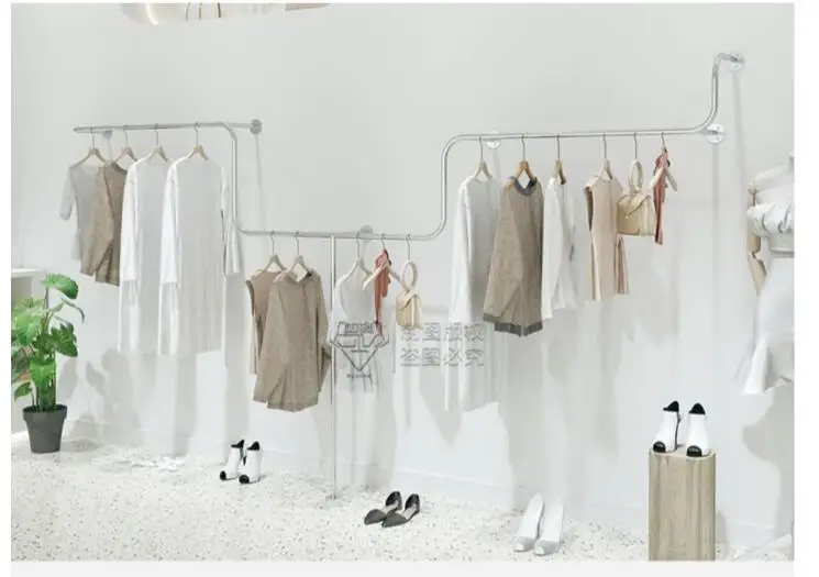 Women's store shelf display rack wall simple clothing store display rack hanger stainless steel brushed children's clothes shelf
Women's store shelf display rack wall simple clothing store display rack hanger stainless steel brushed children's clothes shelf
