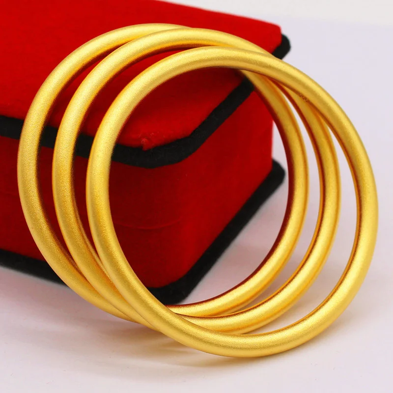 Luxury Vietnam Sand Gold 5mm Ancient Legacy Bracelet Women's Frosted Ring Real Imitation Gold Bracelet Wedding Jewelry
Luxury Vietnam Sand Gold 5mm Ancient Legacy Bracelet Women's Frosted Ring Real Imitation Gold Bracelet Wedding Jewelry