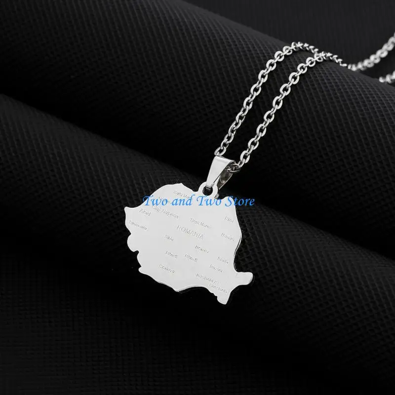 HX6F Romania Map Pendant Necklace Stainless Steel Country Outline Necklace Jewelry
HX6F Romania Map Pendant Necklace Stainless Steel Country Outline Necklace Jewelry