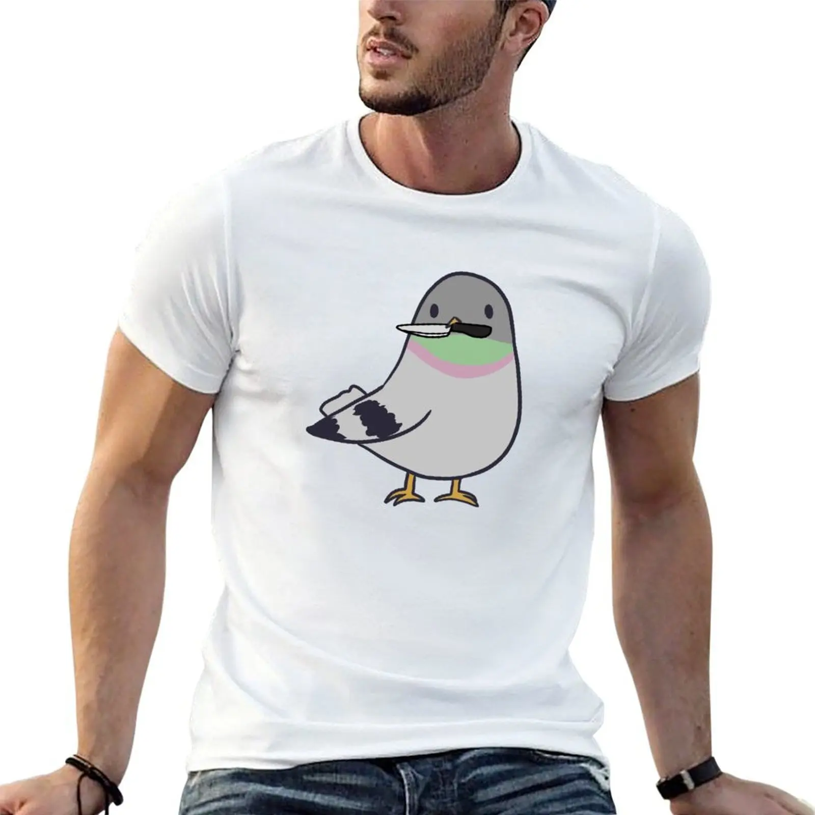 Cute Pigeon with knife T-Shirt cotton t shirt man man t shirts graphic t shirt for man 100 percent cotton T-shirt
Cute Pigeon with knife T-Shirt cotton t shirt man man t shirts graphic t shirt for man 100 percent cotton T-shirt