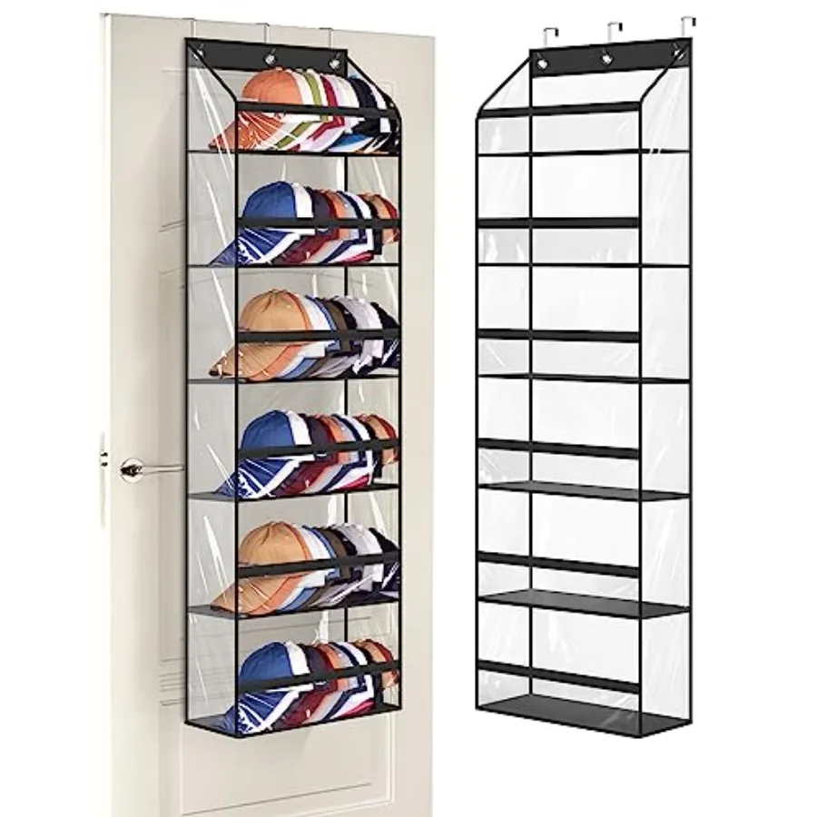 Clear Over The Door Hat Racks for Baseball Caps, Large Holds up to 72 Caps Hat Storage Organizer for Closet Wall, Deep Pockets
Clear Over The Door Hat Racks for Baseball Caps, Large Holds up to 72 Caps Hat Storage Organizer for Closet Wall, Deep Pockets