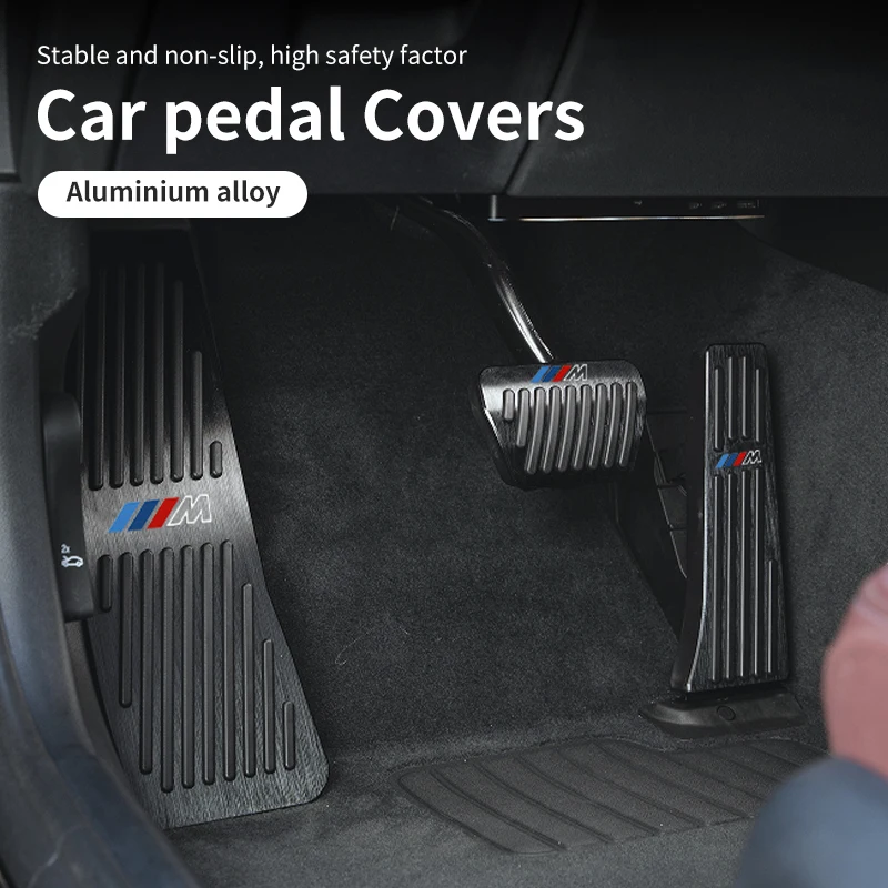 2Pcs 자동차 로고 도어 페달 커버 합금 도어 페달 캡 액세서리 BMW E46 E90 E60 F30 F10 E39 E36 F20 E87 E90 E70 E91 E30 G30