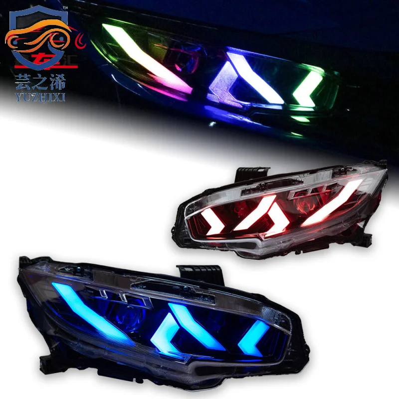 For 2016-2021 Honda Civic 10th generation headlight assembly retrofit with LED projector headlights and daytime running lights
For 2016-2021 Honda Civic 10th generation headlight assembly retrofit with LED projector headlights and daytime running lights