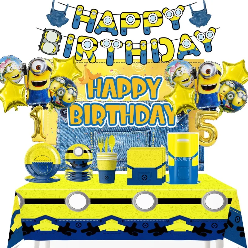 Minionses Themed Birthday Party Decorations Venue Setup Props Cartoon and Anime Derivative Merchandise Balloons Decoration Gifts
Minionses Themed Birthday Party Decorations Venue Setup Props Cartoon and Anime Derivative Merchandise Balloons Decoration Gifts