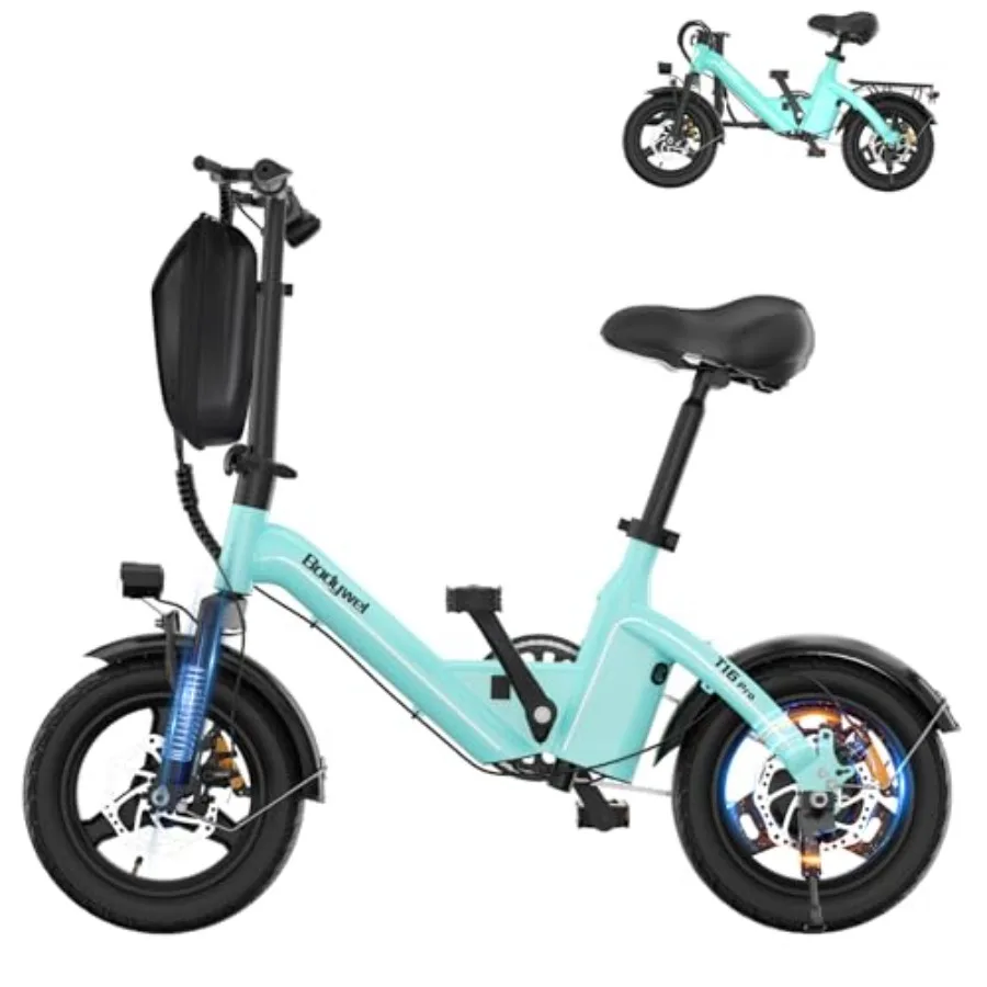 City commuter electric bike for adults: 14 mini foldable frame aluminum alloy matte black 500W peak motor with 20 MPH speed and
City commuter electric bike for adults: 14 mini foldable frame aluminum alloy matte black 500W peak motor with 20 MPH speed and