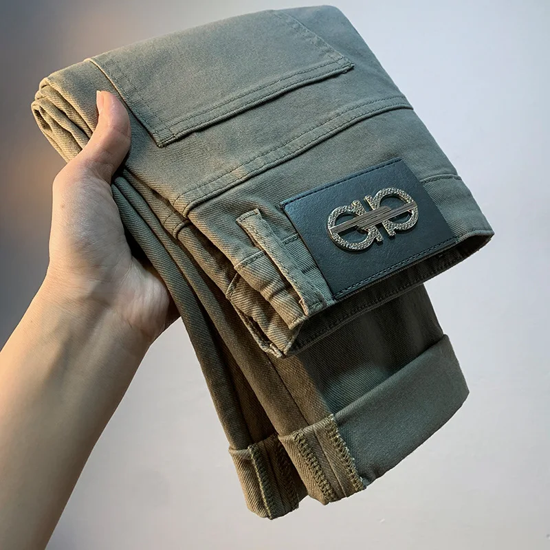 Light luxury men's jeans 2025 summer thin stretch tapered small straight leg casual versatile denim solid color pants 
Light luxury men's jeans 2025 summer thin stretch tapered small straight leg casual versatile denim solid color pants