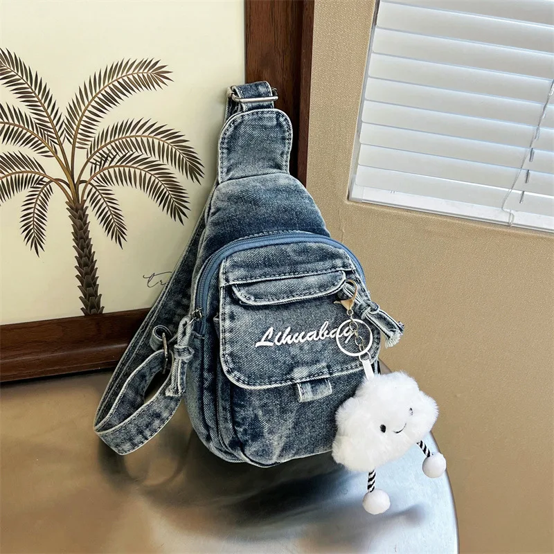 New Fashion Solid Color Chest Bag Korean Style Minimalist Multi Commuting Bag Pocket Washed Cloth Crossbody Shoulder Bag
New Fashion Solid Color Chest Bag Korean Style Minimalist Multi Commuting Bag Pocket Washed Cloth Crossbody Shoulder Bag