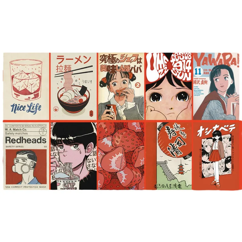 10Pcs Japanese Showa Retro Cards And Free Sticker Cartoon Girl Postcard Gift Wish Greeting Card For DIY Background Wall Decor
10Pcs Japanese Showa Retro Cards And Free Sticker Cartoon Girl Postcard Gift Wish Greeting Card For DIY Background Wall Decor