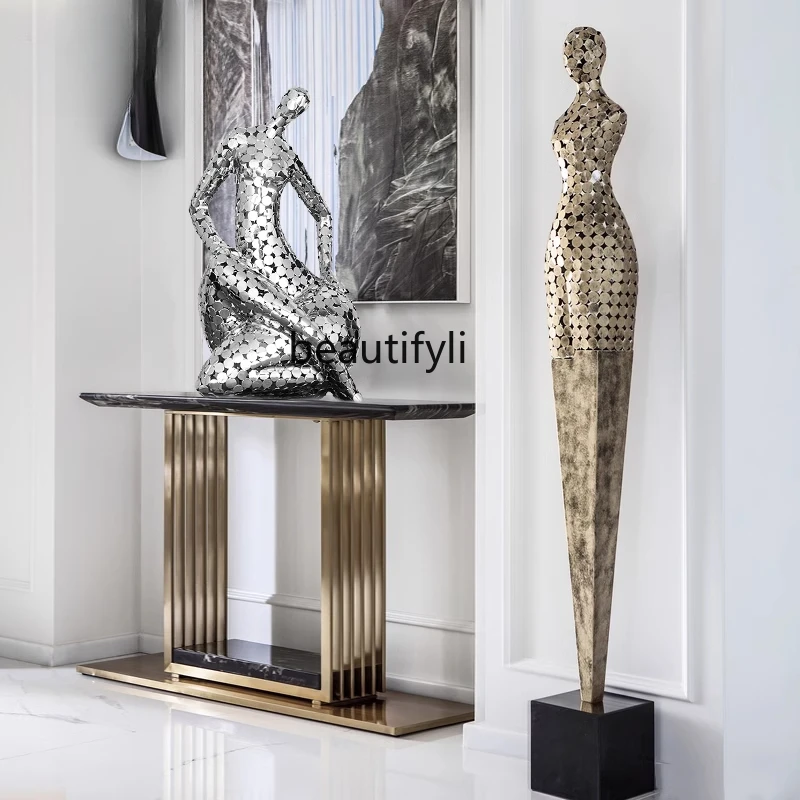 Hotel lobby light luxury floor ornament abstract figure wrought iron sculpture living room art decoration
Hotel lobby light luxury floor ornament abstract figure wrought iron sculpture living room art decoration