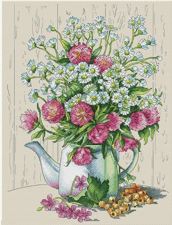 Flower Pot Pattern Cross Stitch Embroidery Set, Electronic Drawing Cross Stich Needlework
Flower Pot Pattern Cross Stitch Embroidery Set, Electronic Drawing Cross Stich Needlework