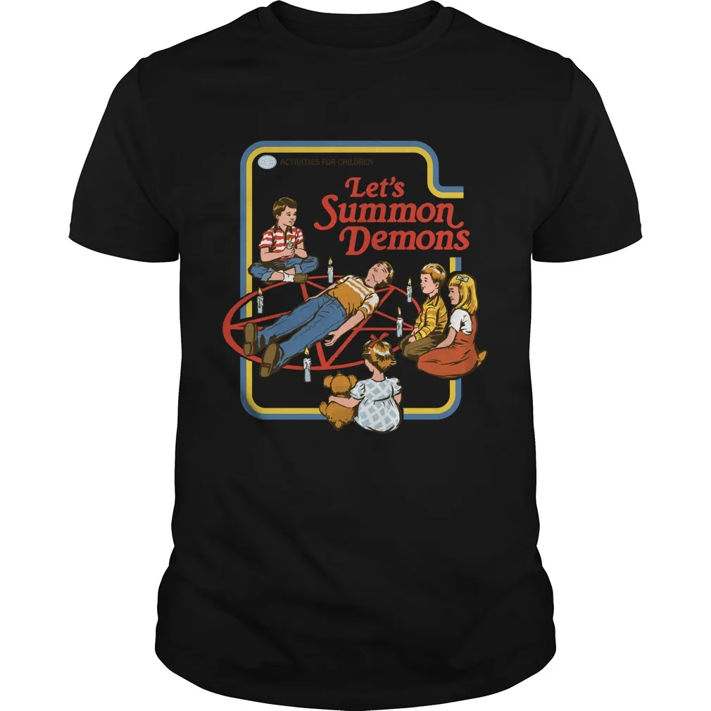 Let's Summon Demons. 80s Children Story Book Illustration Retro Gift T Shirt. New 100% Cotton Short Sleeve O-Neck Casual T-shirt
Let's Summon Demons. 80s Children Story Book Illustration Retro Gift T Shirt. New 100% Cotton Short Sleeve O-Neck Casual T-shirt