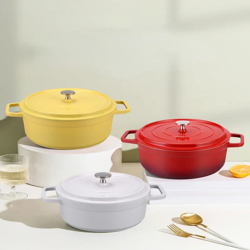 Ceramic Enamel Pot Cast Iron Household Gas Induction Cooker Stewing Pot Sand Pot Soup Pot Stewing Cup Non Stick Pot
Ceramic Enamel Pot Cast Iron Household Gas Induction Cooker Stewing Pot Sand Pot Soup Pot Stewing Cup Non Stick Pot