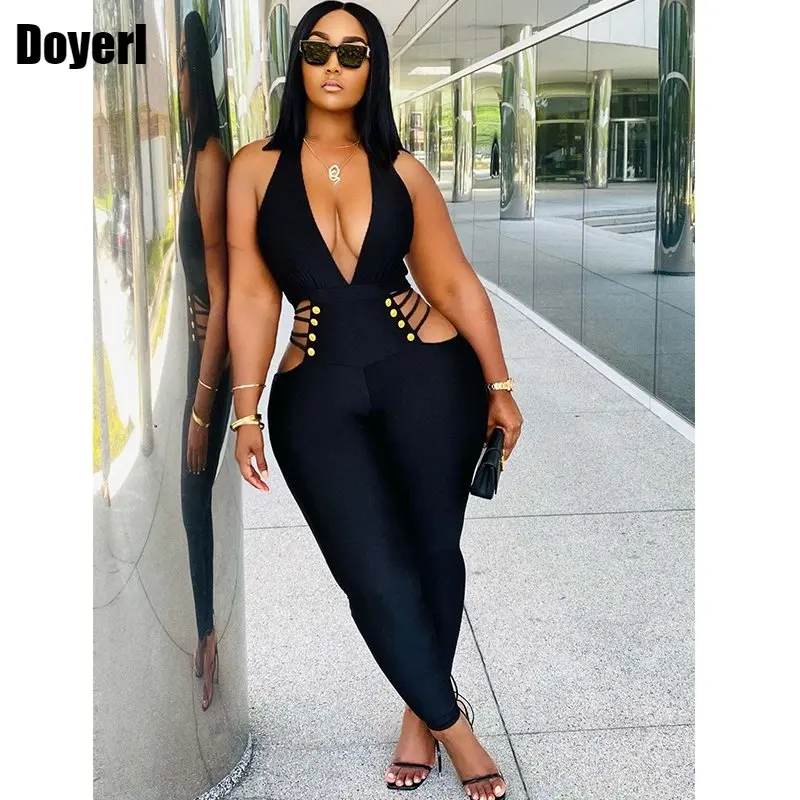 Sexy Black Bodycon Jumpsuit Women Backless Overalls Hollow Out Bandage Elegant Party Jumpsuit for Women One Piece Club Outfits
Sexy Black Bodycon Jumpsuit Women Backless Overalls Hollow Out Bandage Elegant Party Jumpsuit for Women One Piece Club Outfits