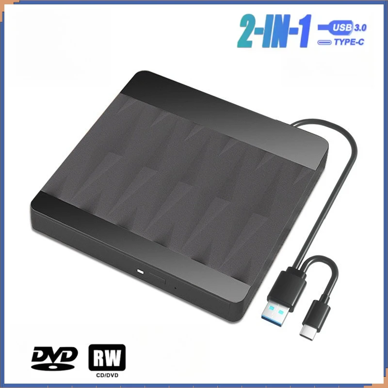 2-in-1 USB 3.0 External CD DVD RW Optical Drive DVD Player Burner Reader Multi-Function Drive For Laptop Windows Mac PC
2-in-1 USB 3.0 External CD DVD RW Optical Drive DVD Player Burner Reader Multi-Function Drive For Laptop Windows Mac PC