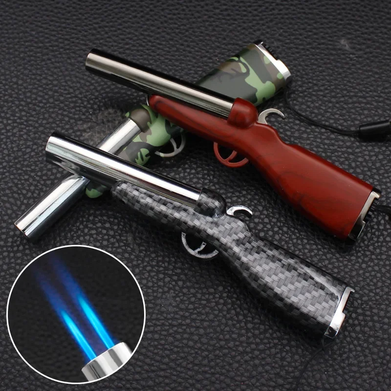Double-barreled Shotgun Lighter Windproof Double Jet Flame Cigarette Lighter Refillable Butane Gas Lighter Smoking Accessories
Double-barreled Shotgun Lighter Windproof Double Jet Flame Cigarette Lighter Refillable Butane Gas Lighter Smoking Accessories