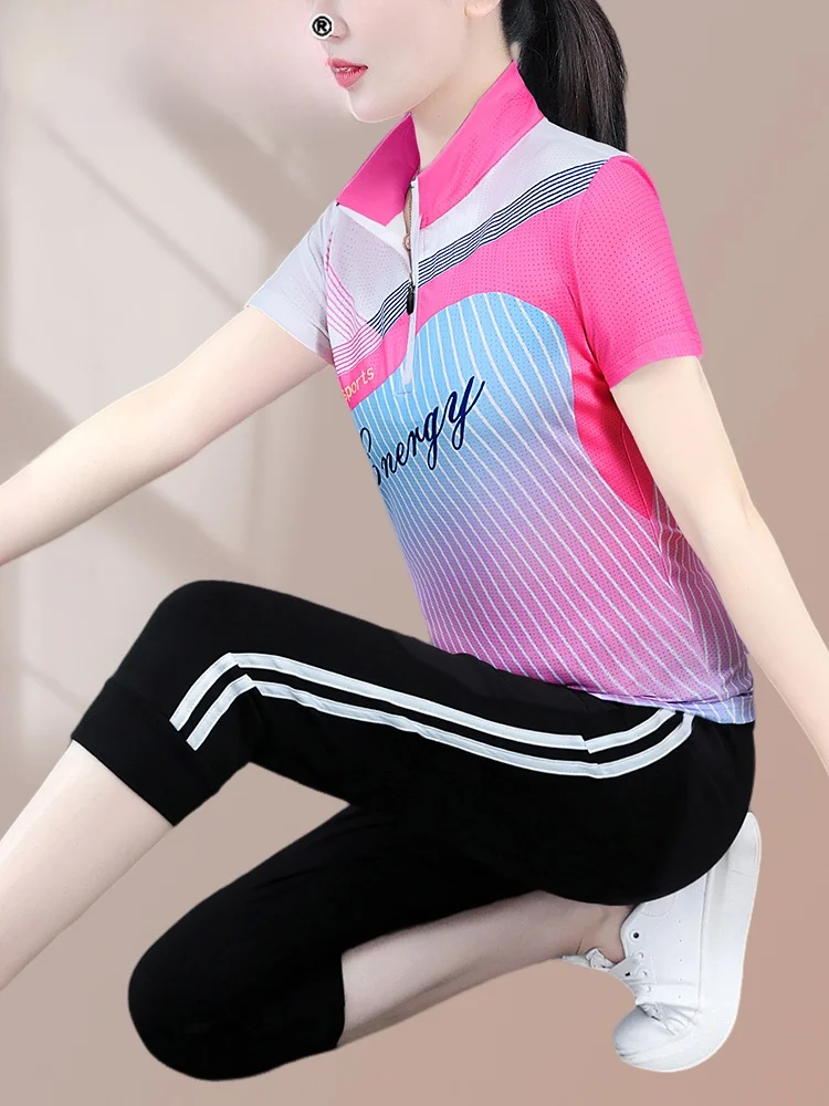 TUCANO Summer Qui Dry Sports Set Women's Ice Silk ort Sve Two Piece Suit Polyester Fiber Casual Sportswear
TUCANO Summer Qui Dry Sports Set Women's Ice Silk ort Sve Two Piece Suit Polyester Fiber Casual Sportswear