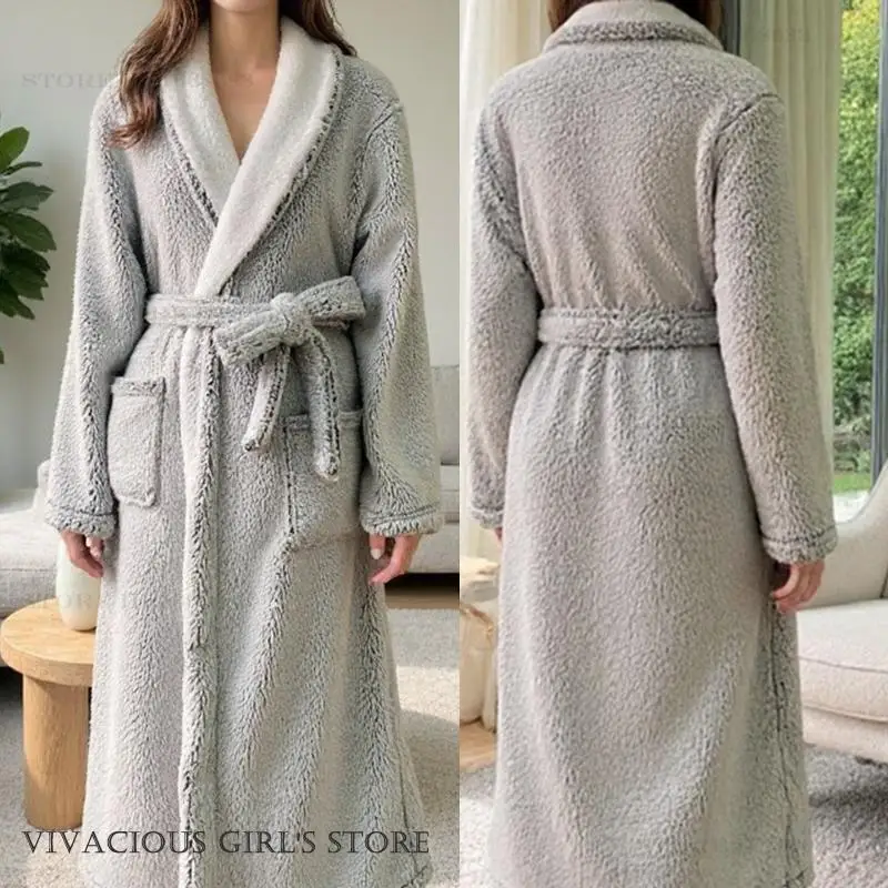 Женский длинный халат из кораллового флиса, кимоно, осенне-зимнее новое домашнее платье, одежда для отдыха, утепленная фланелевая одежда для сна, пеньюар
Женский длинный халат из кораллового флиса, кимоно, осенне-зимнее новое домашнее платье, одежда для отдыха, утепленная фланелевая одежда для сна, пеньюар