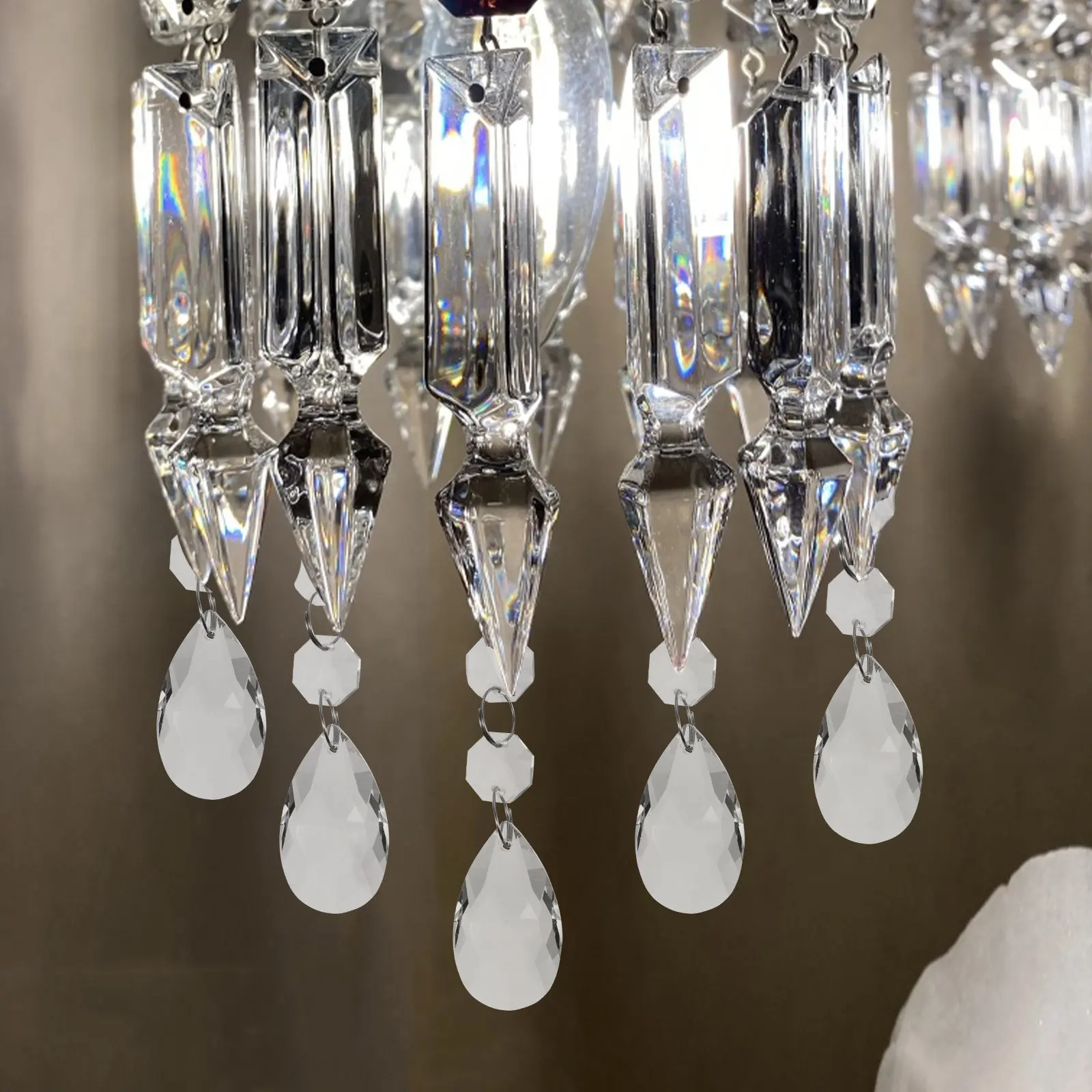 10 шт. хрустальных подвесок-имитаций для декора потолочного освещения, радужные преломляющие хрустальные подвески для люстр, свадебные подвесные украшения
10 шт. хрустальных подвесок-имитаций для декора потолочного освещения, радужные преломляющие хрустальные подвески для люстр, свадебные подвесные украшения