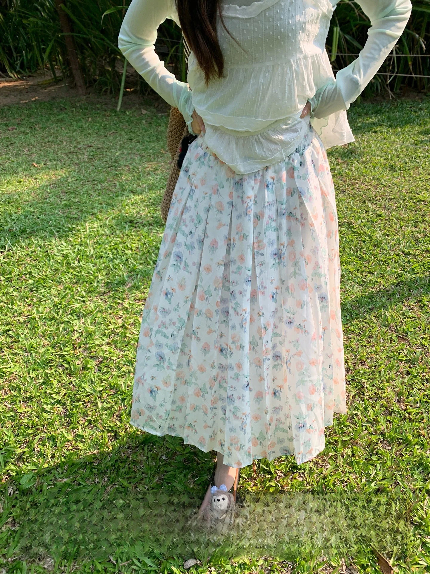 Romantic Floral Print Elastic Waist Midi Skirt Women's Loose A-Line Skirt Pleated Cotton Casual Style Korean Fashion
Romantic Floral Print Elastic Waist Midi Skirt Women's Loose A-Line Skirt Pleated Cotton Casual Style Korean Fashion