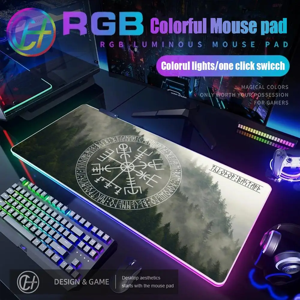 Viking-Vegvisir Logo Mouse Pad RGB Gaming Mouse Pad Desk Mat HD Gamer Large LED Light XXL MousePads PC Computer Carpet
Viking-Vegvisir Logo Mouse Pad RGB Gaming Mouse Pad Desk Mat HD Gamer Large LED Light XXL MousePads PC Computer Carpet
